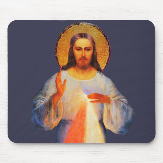 Jesus Divine Mercy Mouse Pad Musmatta (Framsidan)