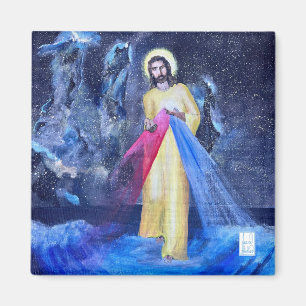 Jesus Divine Mercy på Vatten med Galaxies Magnet