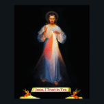 Jesus Divine Mercy St Faustina 02 Poster<br><div class="desc">Jesus Divine Mercy St Faustina 02 Poster Divine Mercy är en katolsk devotion som är förknippad med St Faustina Kowalskas förfäran och avslöjanden. Den häpnadsväckande bilden under denna kristna titel hänvisar till Guds obegränsade barmhärtiga kärlek mot alla människor.</div>