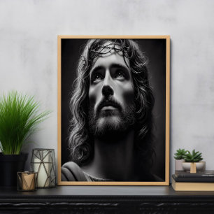 Jesus Divine Shepherd med Tender Gaze Poster