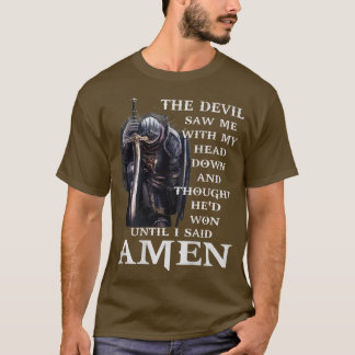 Jesus, Djävulen såg mig med huvudet nedåt T Shirt