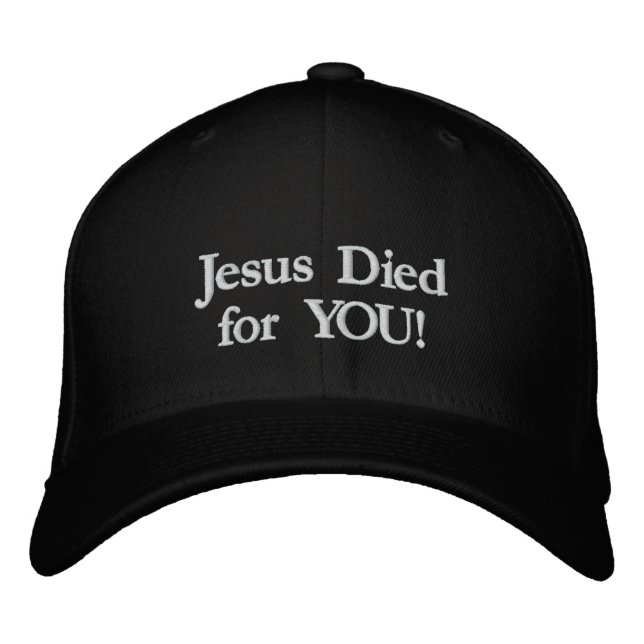 Jesus dog för dig! broderad keps (Framsida)