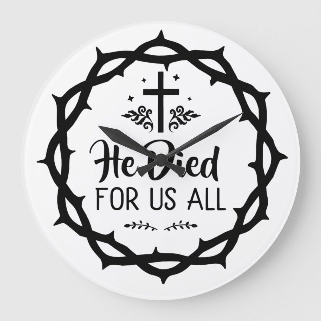 Jesus dog för oss alla stor klocka (Framsida)