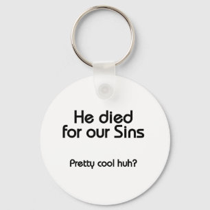 Jesus dog för vår kristna sins nyckelring