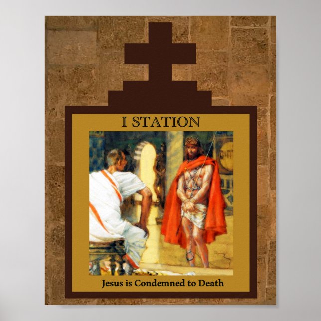 Jesus döms till Döden Station jag Poster (Framsidan)