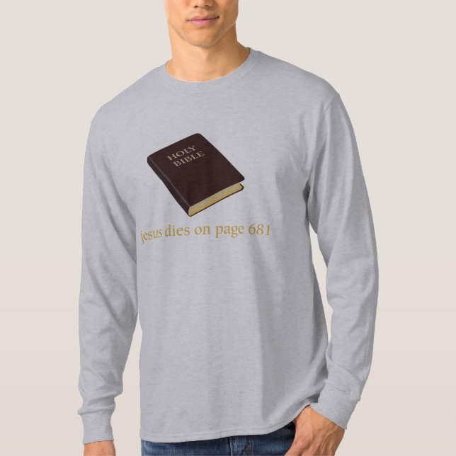 Jesus dör på sida 681 t-shirt (Framsida)