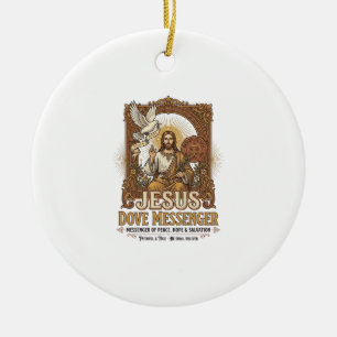Jesus Dove budbärare Jesus Dove budbärare Kristna Julgransprydnad Keramik