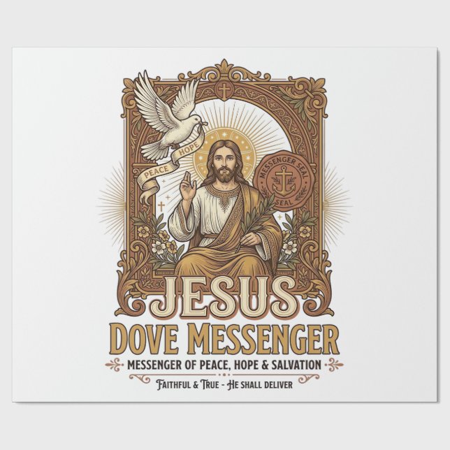 Jesus Dove budbärare Jesus Dove budbärare Kristna Presentpapper (Platt)