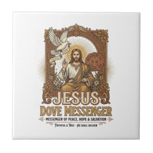 Jesus Dove Messenger Jesus Dove Messenger Kristna Kakelplatta