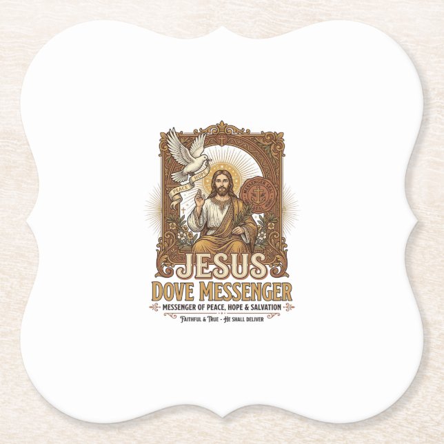 Jesus Dove Messenger Jesus Dove Messenger Kristna Underlägg Papper (Framsida)