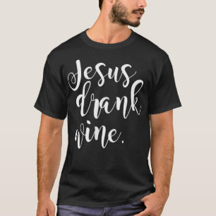 Jesus Drank Vin Christian Funny jultomte T- T Shirt