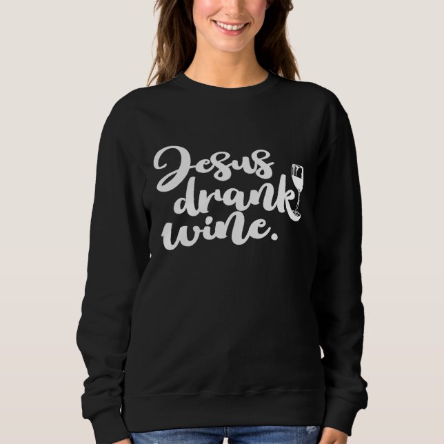 Jesus Drank Vin PREMIUM T Shirt (Framsida)