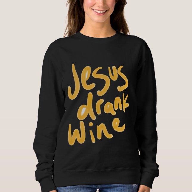 Jesus Drank Vin T Shirt (Framsida)