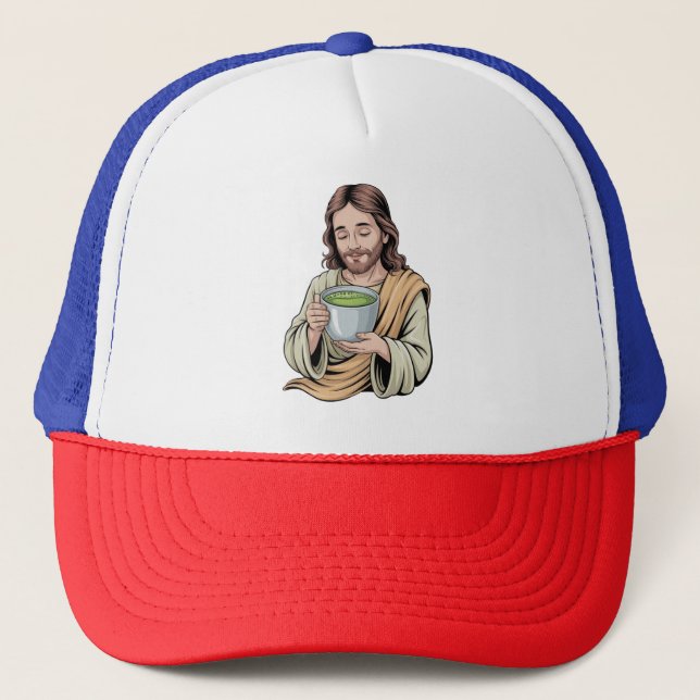 Jesus dricker Matcha Dryck Kristna  Keps (Framsida)