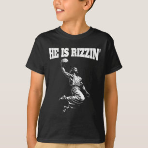 Jesus Dunking Meme Heaven Basketball Dunk Han är R T Shirt
