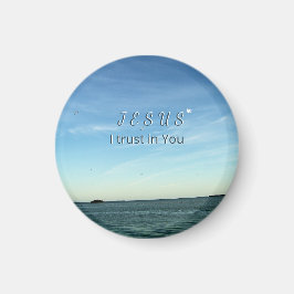Jesus & Duva Fredlig Kristet Himmelsinspiration Magnet