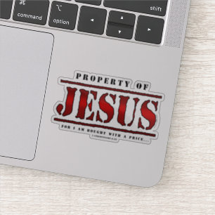 Jesus egendom klistermärken