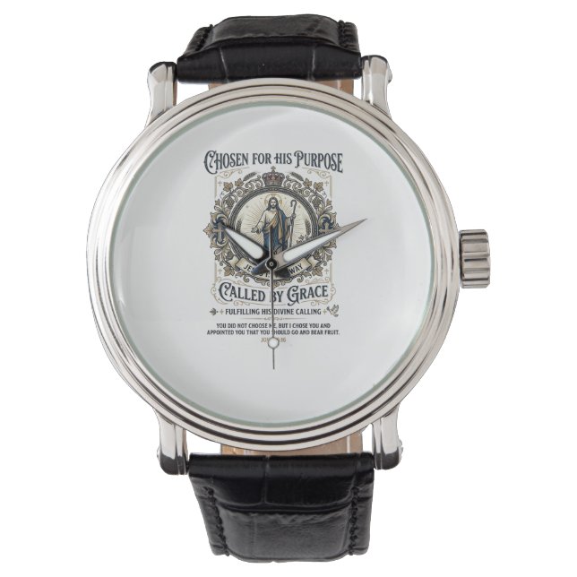 Jesus elektriker skjorta tro baserad design_1 armbandsur (Framsida)