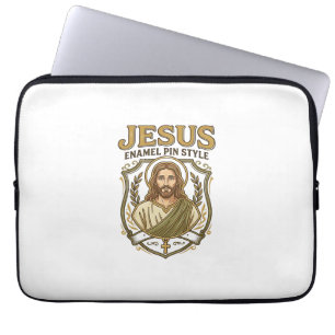 Jesus Emalj Nål Stil Jesus Emalj Nål Kristna  Laptop Fodral