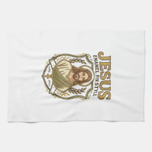 Jesus Emalj Stift Stil Jesus Emalj Stift Kristna Kökshandduk