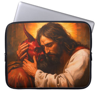 Jesus Embracing Lucifer Laptop Fodral