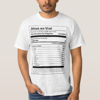 Jésus en quelques chiffres t shirt