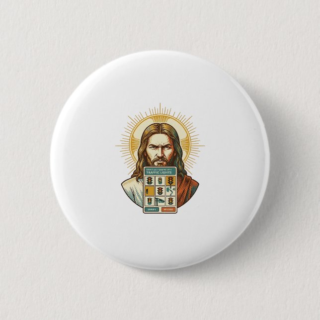 Jesus Endlös Captcha-verifiering Trafikljus  Knapp (Framsida)