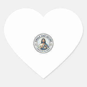 Jesus Enkelhet Väntar Säsong T-Shirt Tro Baserad Hjärtformat Klistermärke