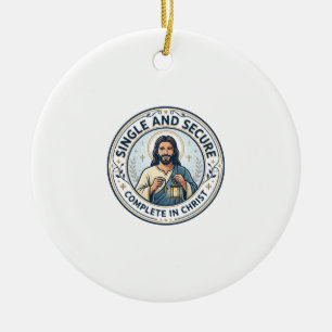 Jesus Enkelhet Väntar Säsong T-Shirt Tro Baserad  Julgransprydnad Keramik