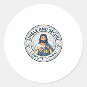Jesus Enkelhet Väntar Säsong T-Shirt Tro Baserad Runt Klistermärke