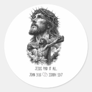 Jesus evangeliumskjorta runt klistermärke