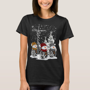 Jesus Faith Hope Kärlek Snögubbe Funny Julafton fö T Shirt