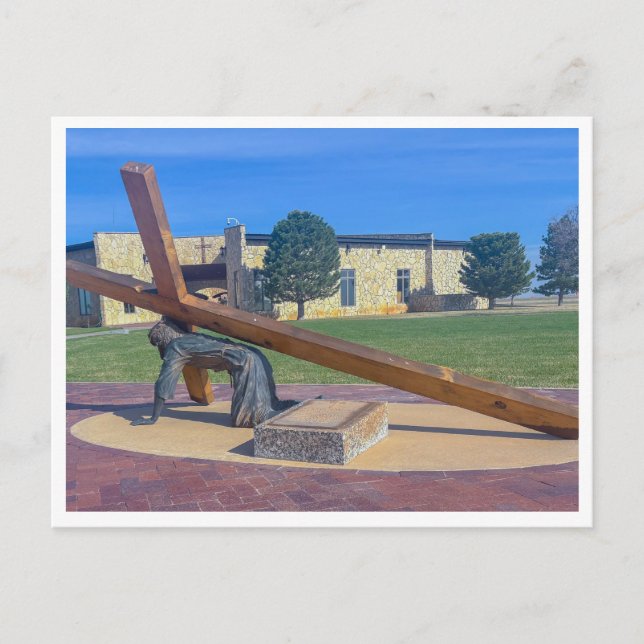 Jesus faller andra gången vykort (Framsida)