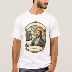 Jesus falskt skrattar högt klubb kan inte höra fes t shirt