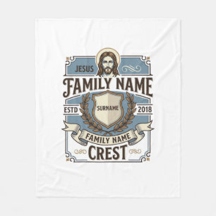 Jesus familjenamn vapensköld Jesus familjenamn vap Fleecefilt