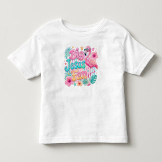 Jesus-fan med flamingo-småbarn t-shirt