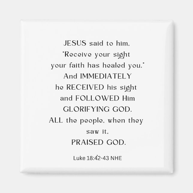 JESUS FÅR DIN SYNTA MAGNET (Framsidan)