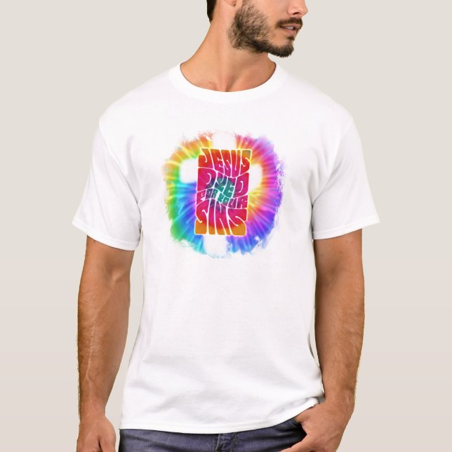 Jesus färgade för ditt syndar tee shirt (Framsida)