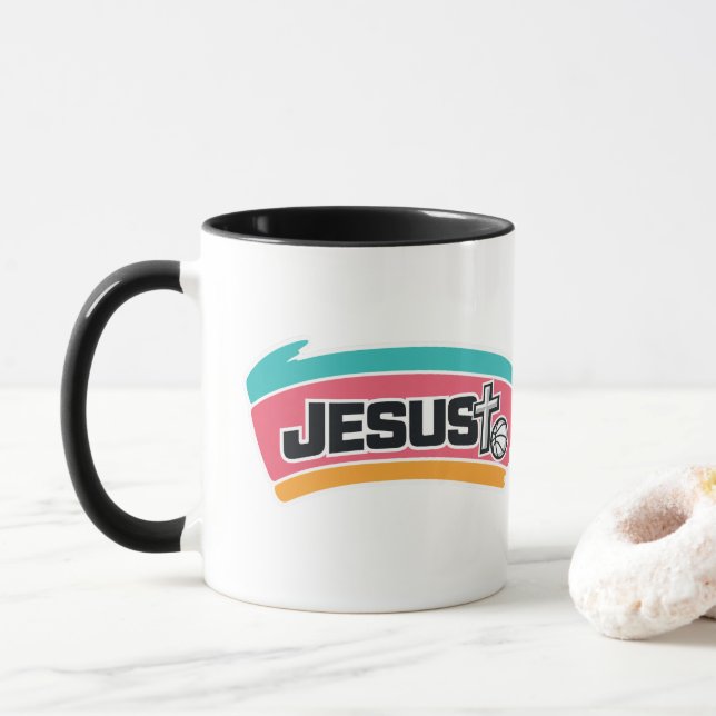 JESUS - Färgglad och Sportig Mugg (Med munk)