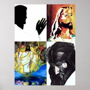 JESUS FÄRGutskrift Poster