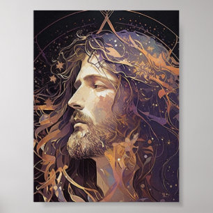 Jesus fastnat glas poster