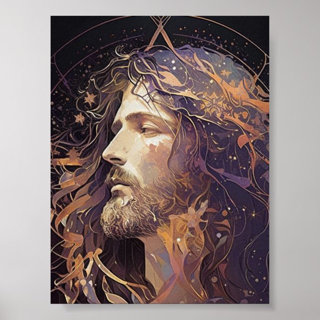 Jesus fastnat glas poster (Framsidan)