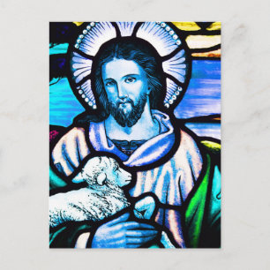 Jesus fastnat glas vykort