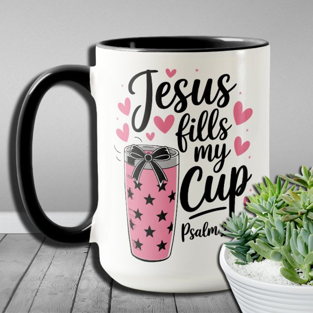 Jesus Fills My Kopp - Inspirational Christian Mugg (Skapare uppladdad)
