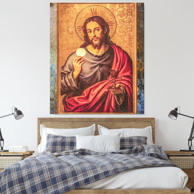 Jesus Fine Art Vintage canvas (Insitu (sovrum))
