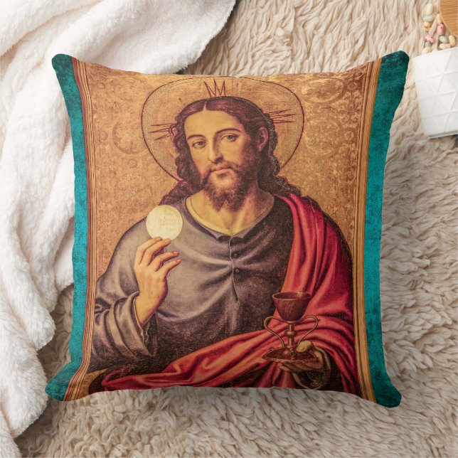 Jesus Fine art vintage pillow Kudde (Filt)