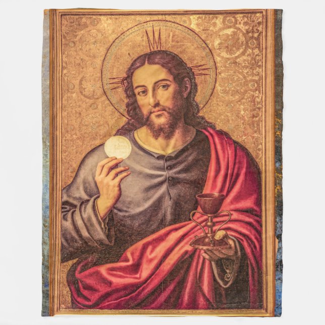 Jesus Fine Art woven polar blanket Fleecefilt (Framsidan)