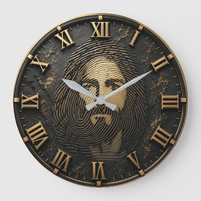 Jesus Fingerprint  Stor Klocka (Framsida)