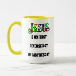 Jesus First Försvar - 15 oz. Mugg