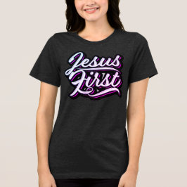 Jesus First Pinks och Lila T-Shirt